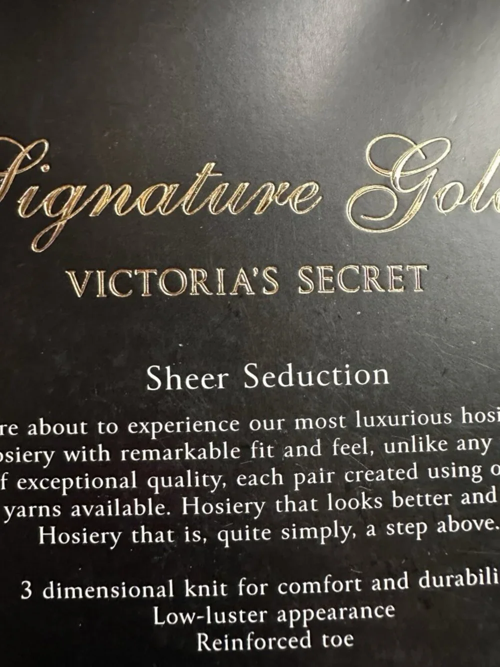 Victoria’s Secret Black Size A Sheer Seduction Thigh High Stockings